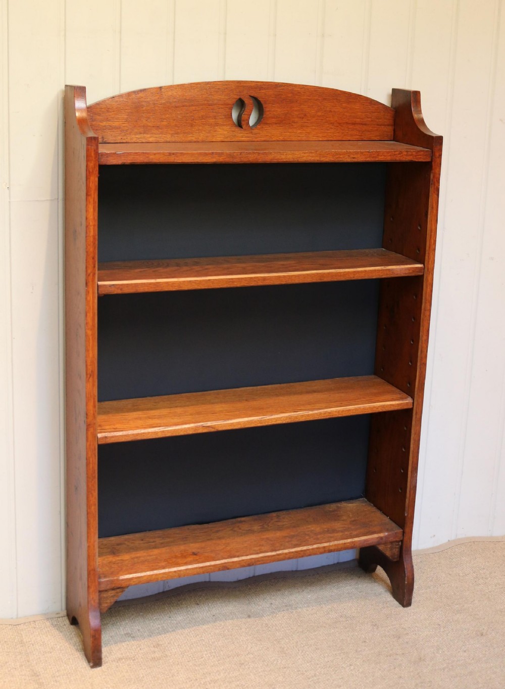 Solid Oak Open Bookcase 