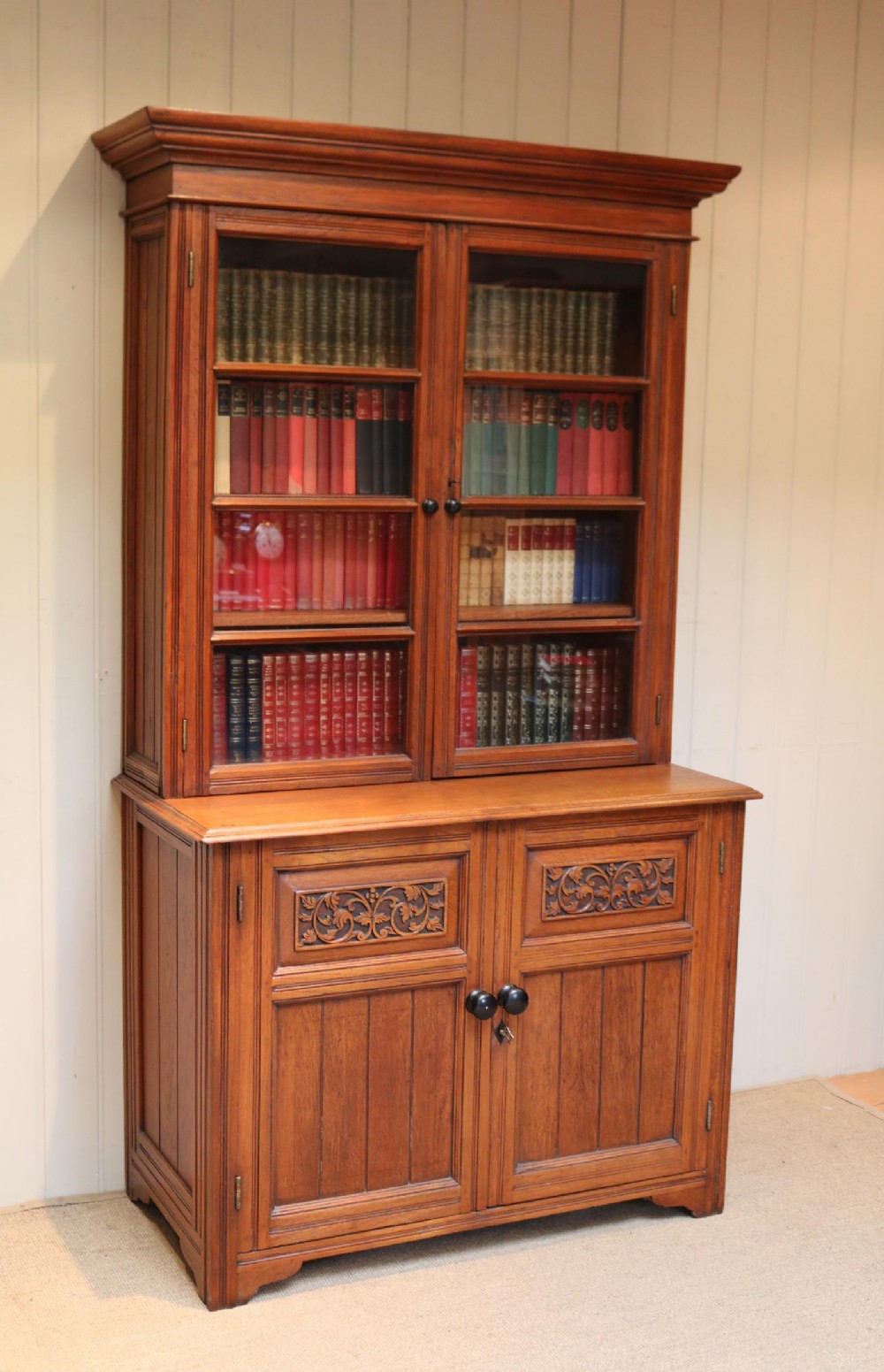 Solid Teak Cabinet Bookcase 