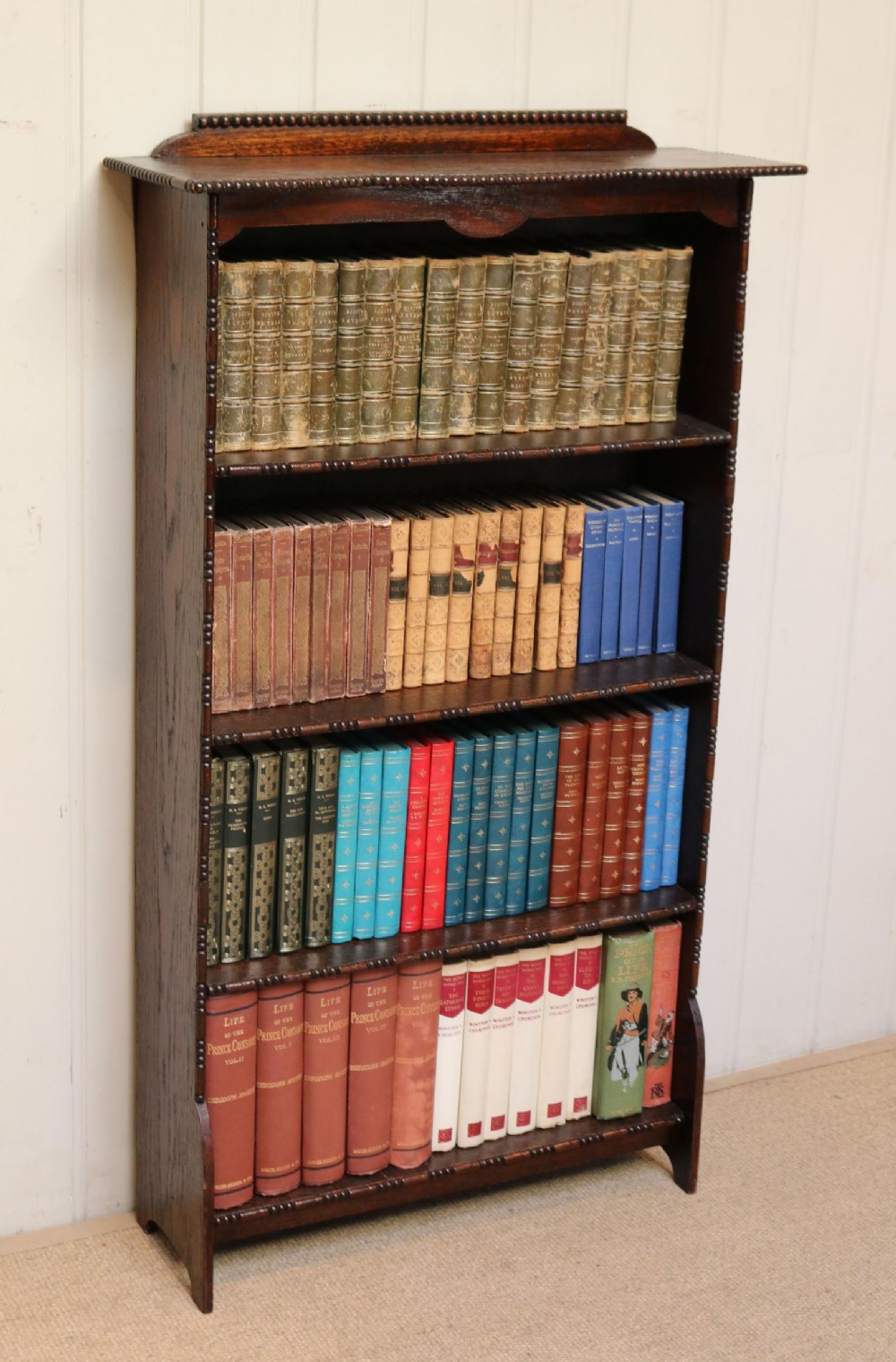 Dark Oak Open Bookcase