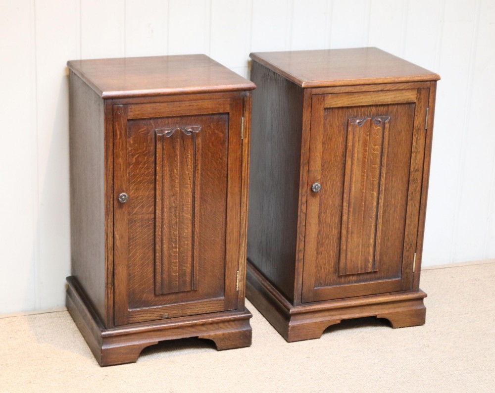 Pair Of Oak Bedside Cabinets
