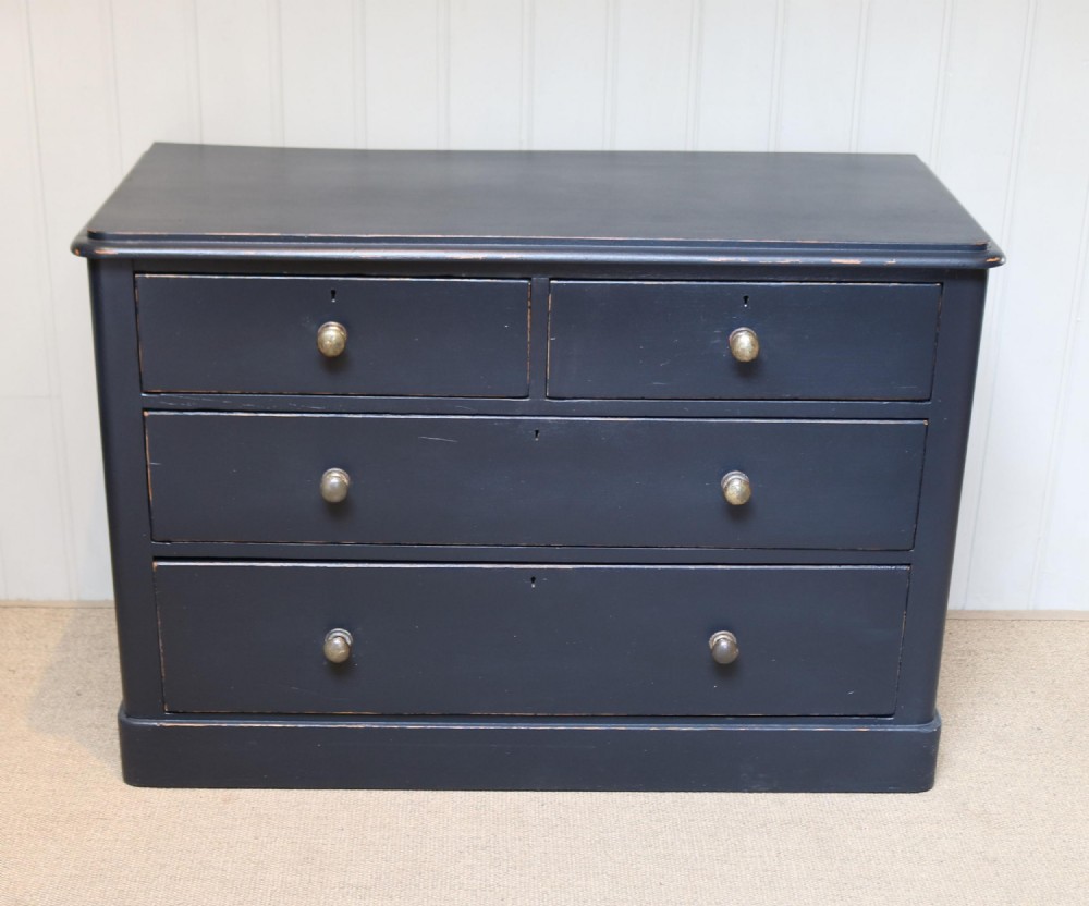 Late Victorian Painted Pine Chest Of Drawers