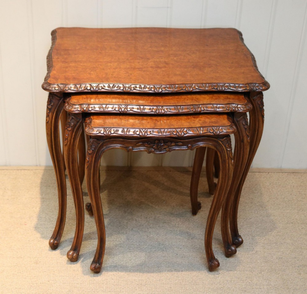 Good Quality Walnut Nest Of Three Tables