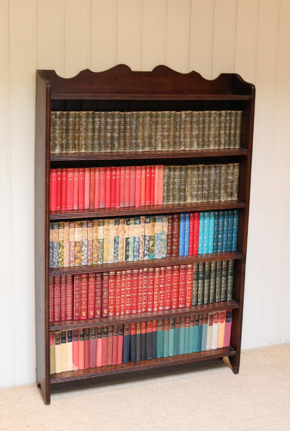 Solid Oak Open Bookcase