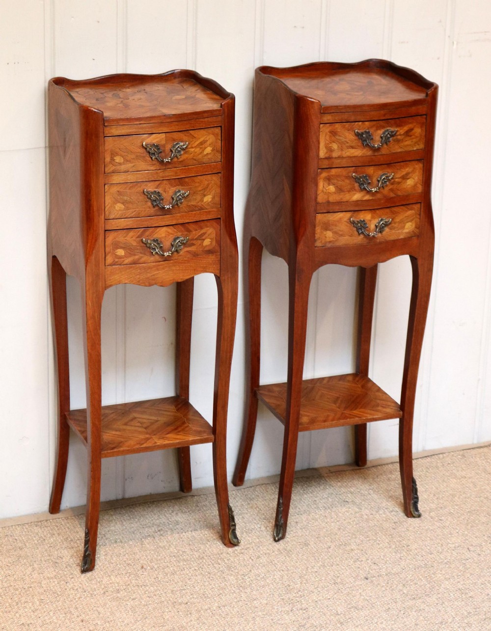 Pair Of Tulipwood Bedside Cabinets