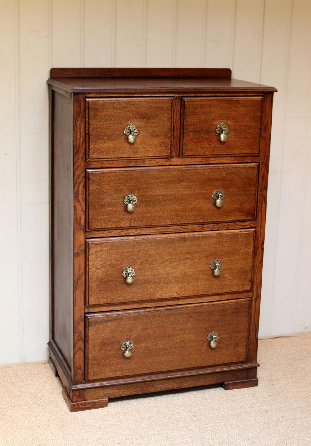 Tall Oak Chest Of Drawers