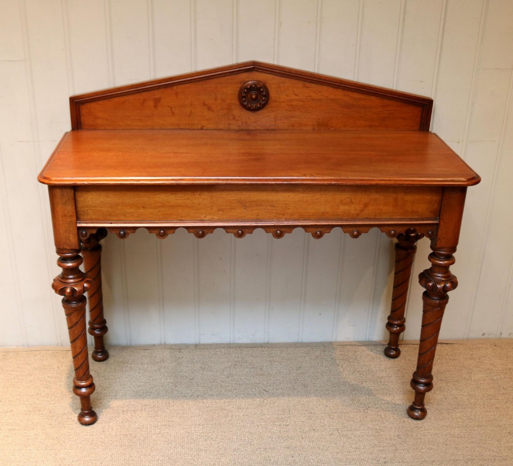 Late Victorian Golden Oak Hall Table