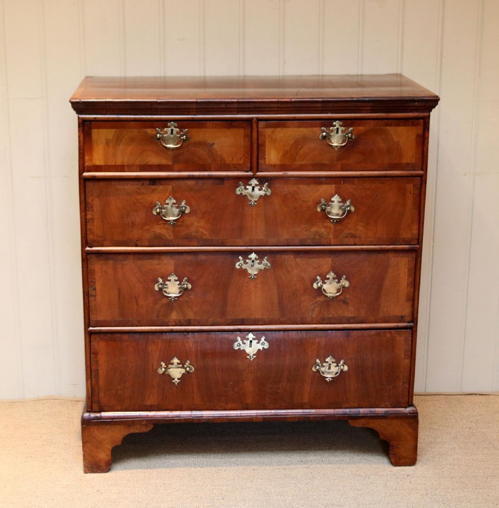 Mid 18th Century Walnut & Pine Chest Of Drawers