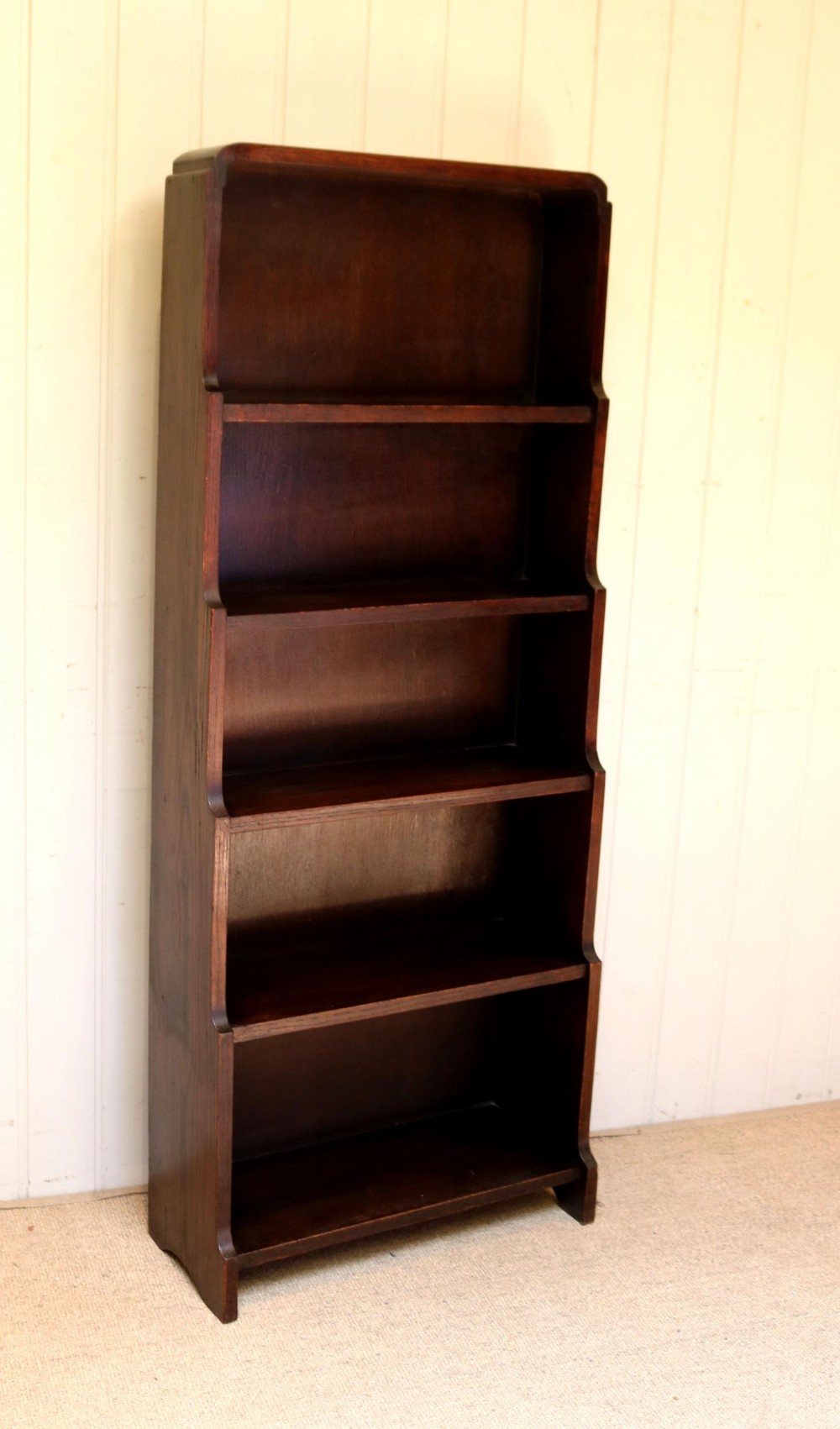 Oak Art Deco Open Bookcase