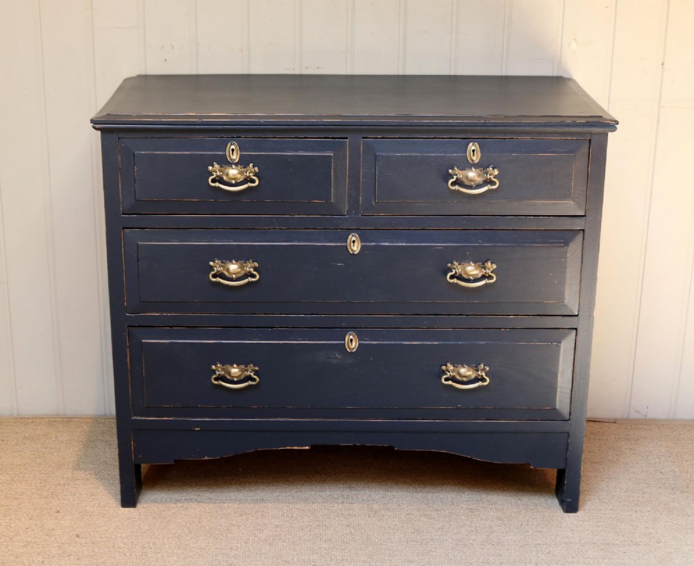 Pitch Pine Painted Chest Of Drawers