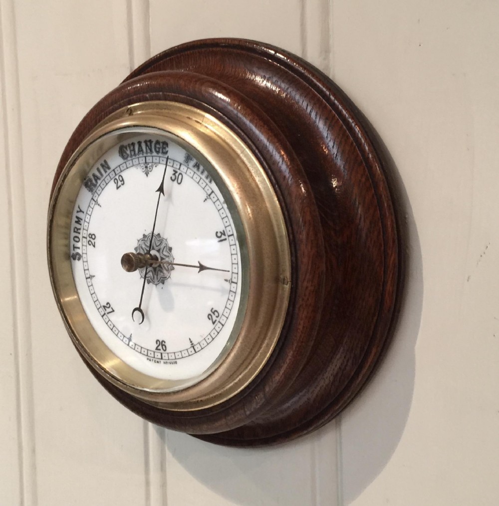 Oak Aneroid Barometer