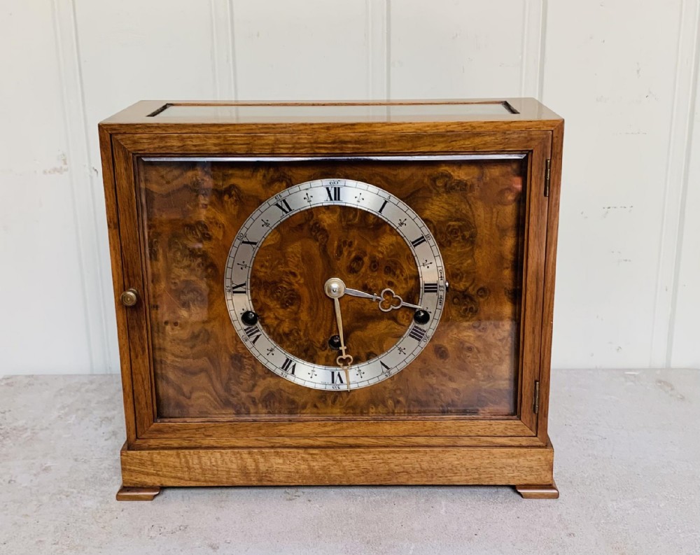 Walnut Chiming Elliott Mantel Clock