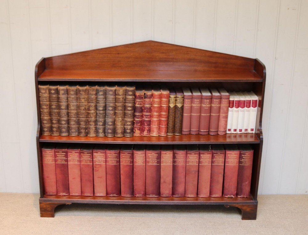 Edwardian Open Mahogany Bookcase