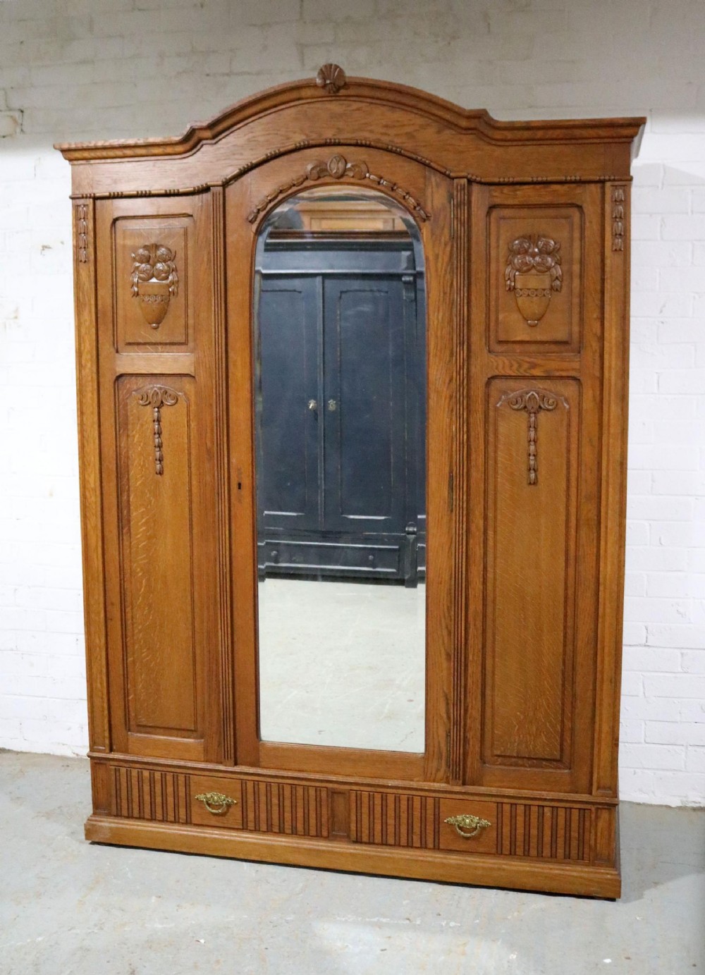French Solid Oak Wardrobe