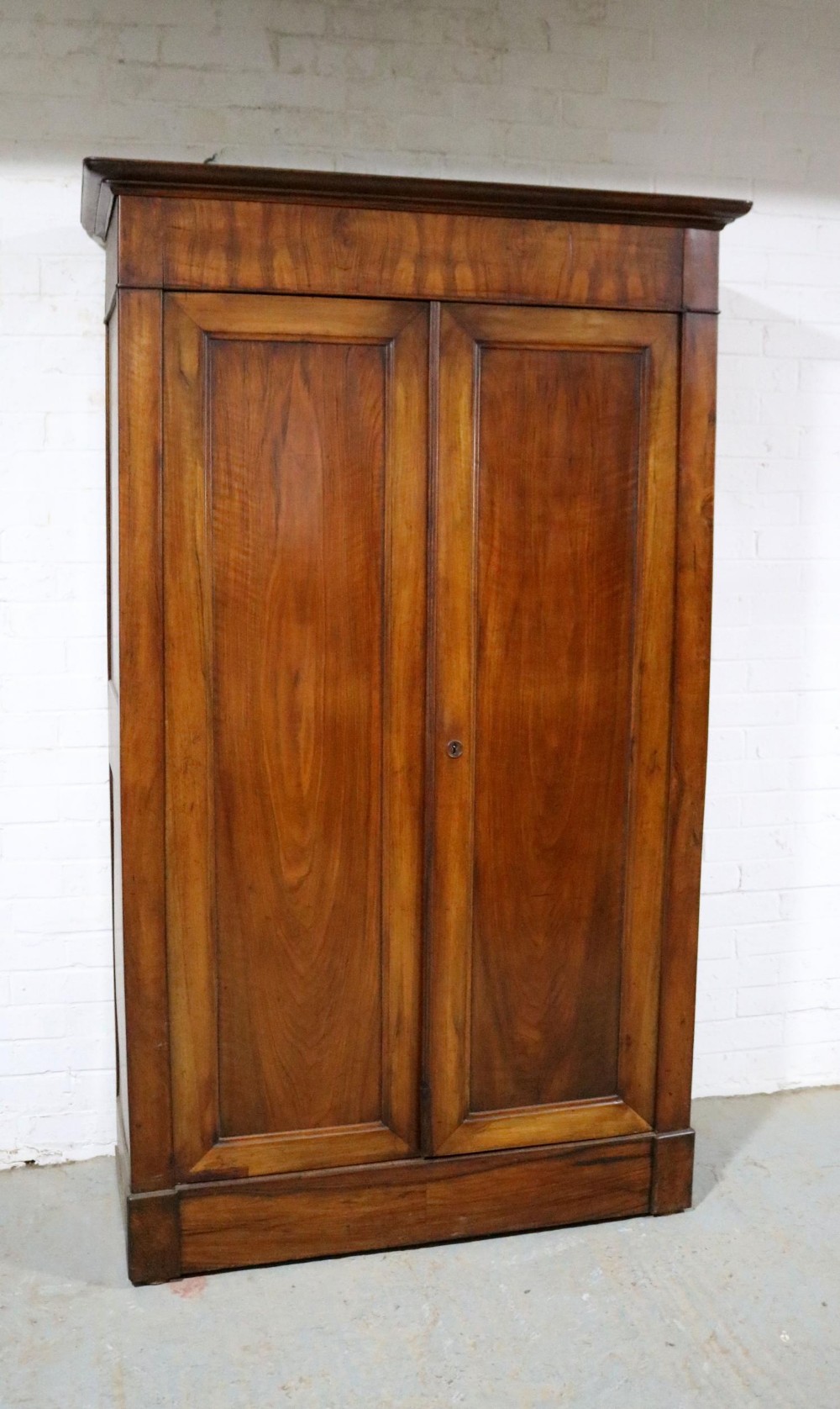 Late 19th Century French Cherry Wood Wardrobe