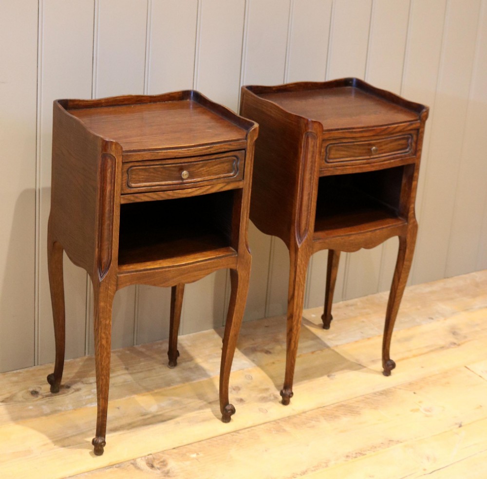 Pair Of French Oak Bedside Cabinets