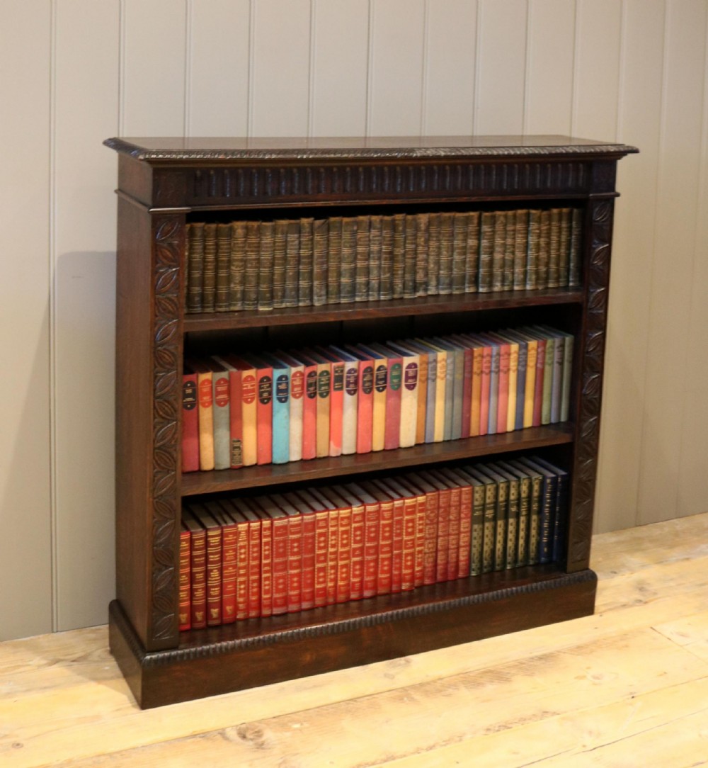 Dark Oak Open Bookcase