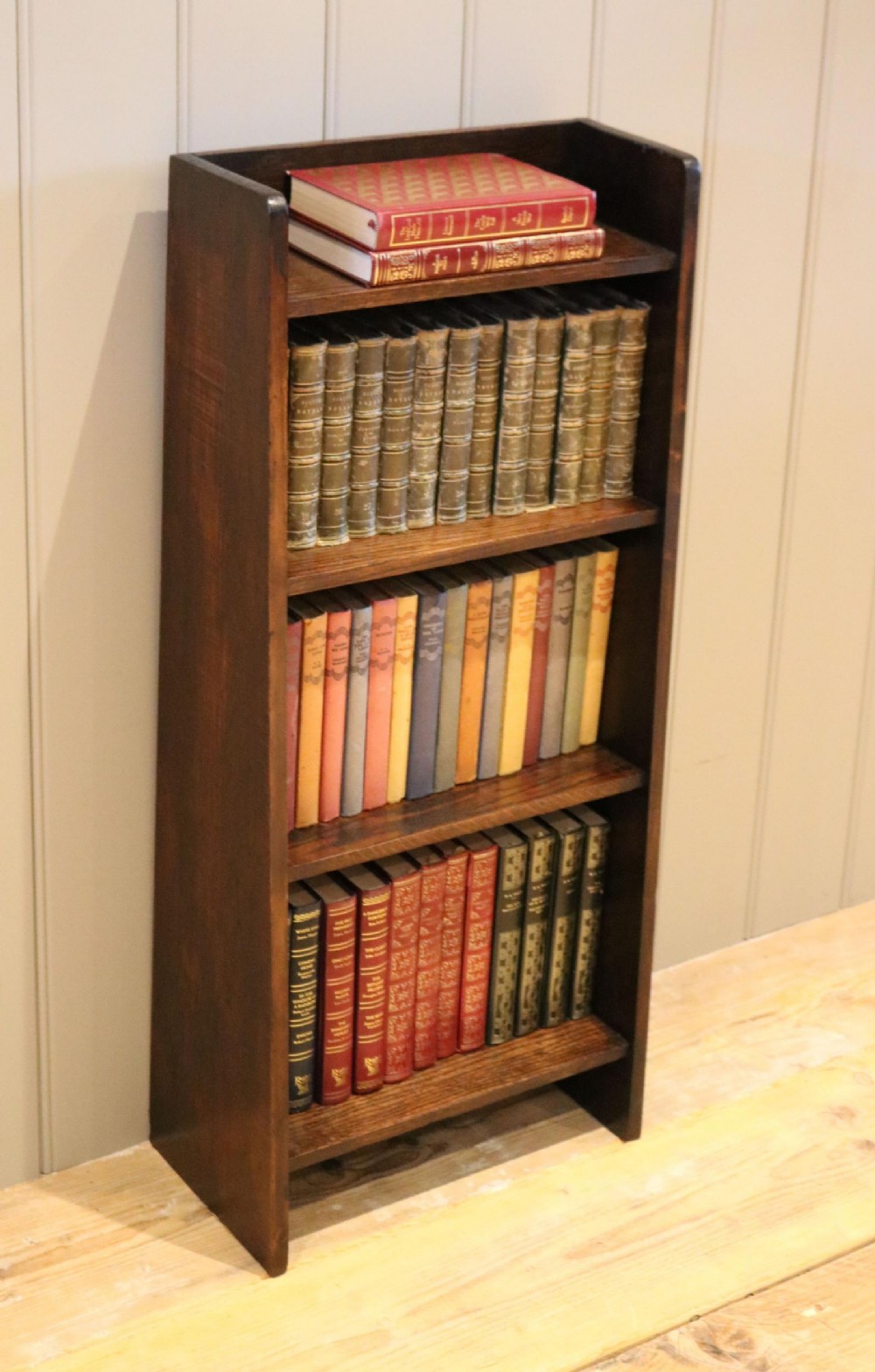 Small Proportioned Oak Waterfall Bookshelves