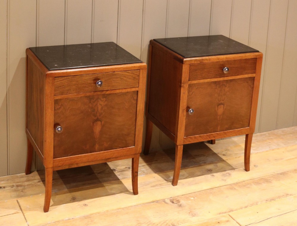Pair Of French Art Deco Bedside Cabinets