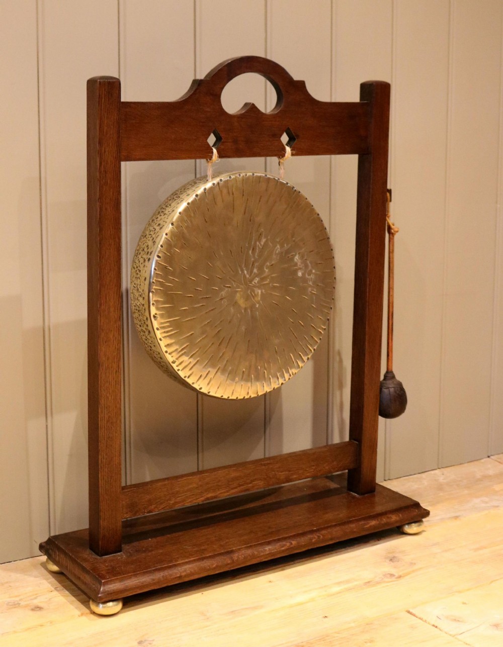 Oak Framed Floor Standing Gong