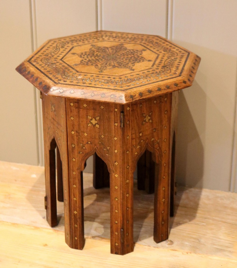 Small Anglo Indian Hexagonal Teakwood Table