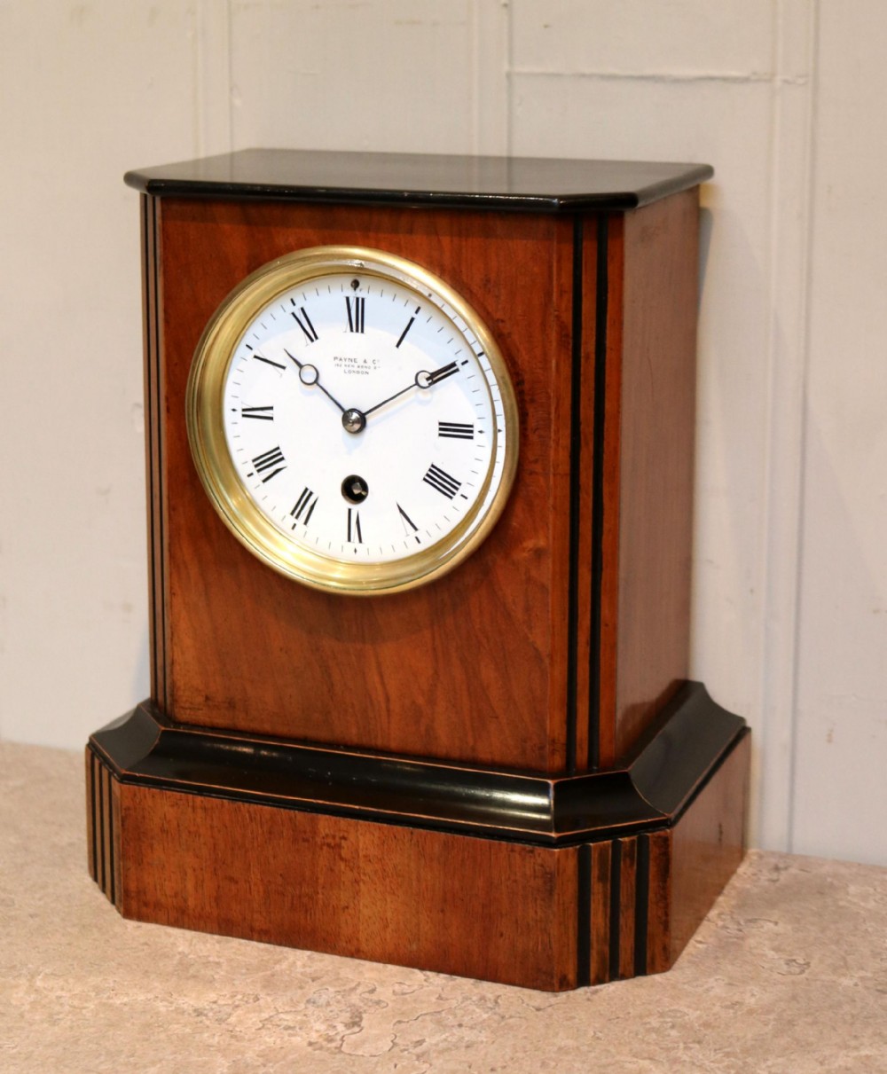 Walnut Timepiece Mantel Clock