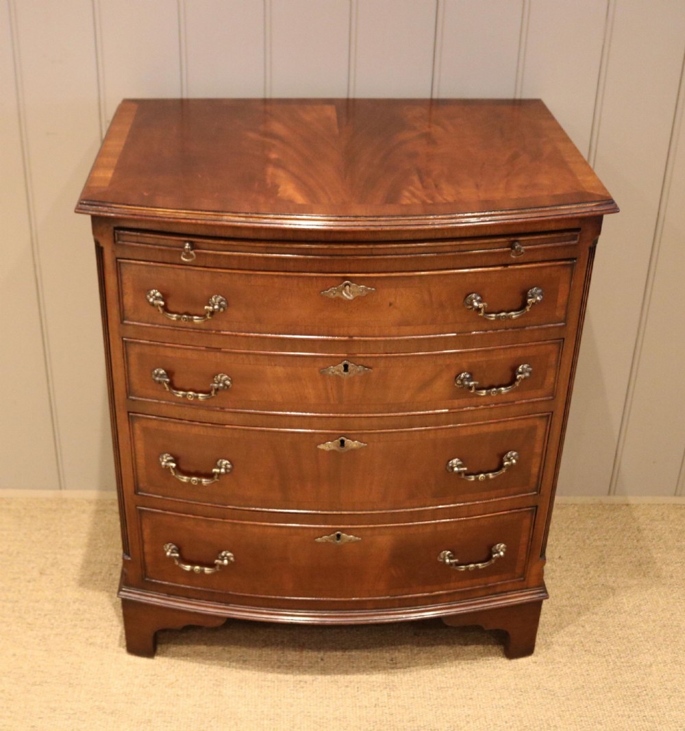 Mahogany Bow Front Chest Of Drawers