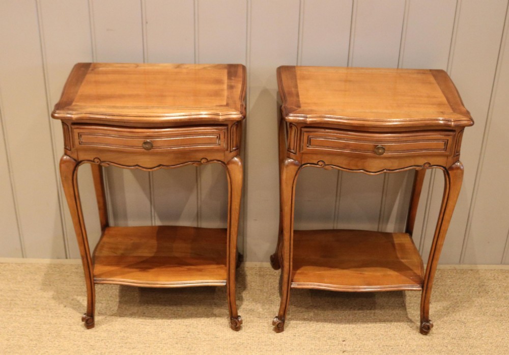 Pair Of French Cherry Wood Tables