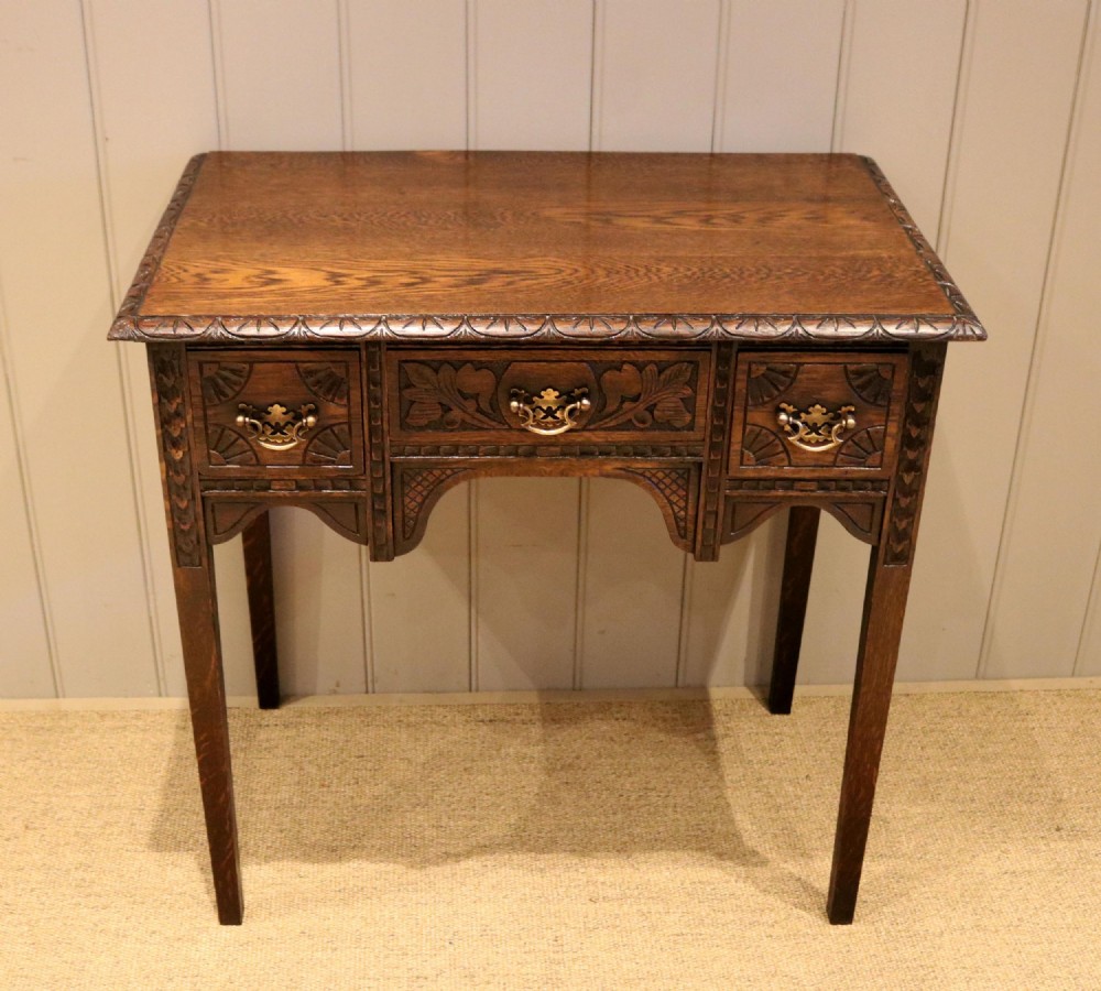 Early 19th Century Carved Oak Lowboy