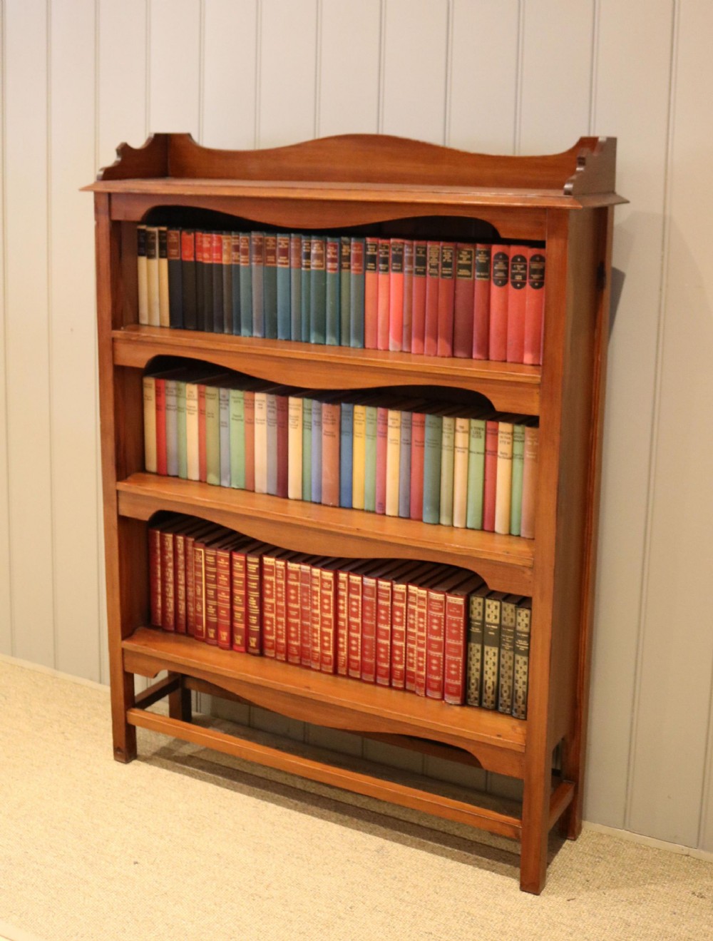 Pitch Pine Open Bookcase