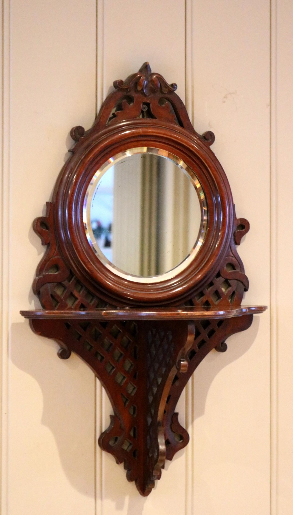 Mahogany Fretwork Wall Mirror