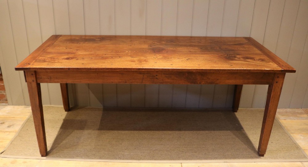 Mid 19th Century French Elm Farmhouse Table