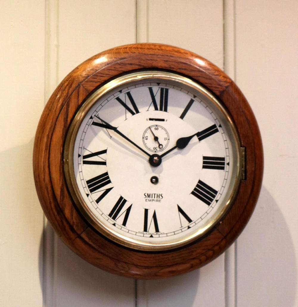 8' Oak Framed Dial Clock