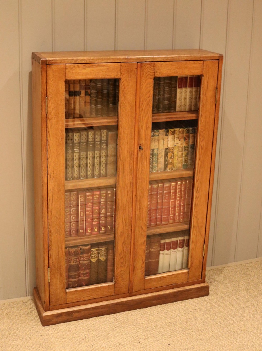 Golden Oak Glazed Bookcase
