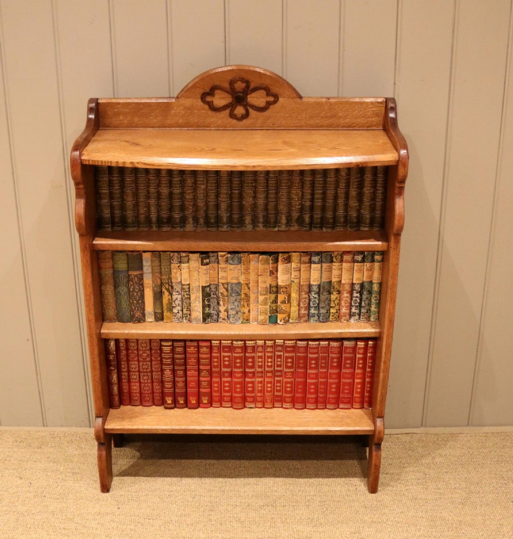 Arts & Crafts Style Oak Open Bookcase