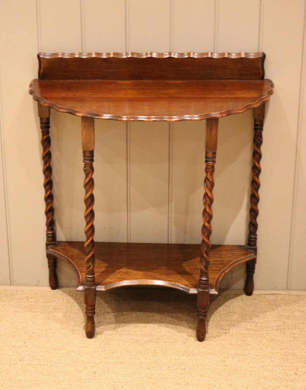 Oak Demi Lune Table