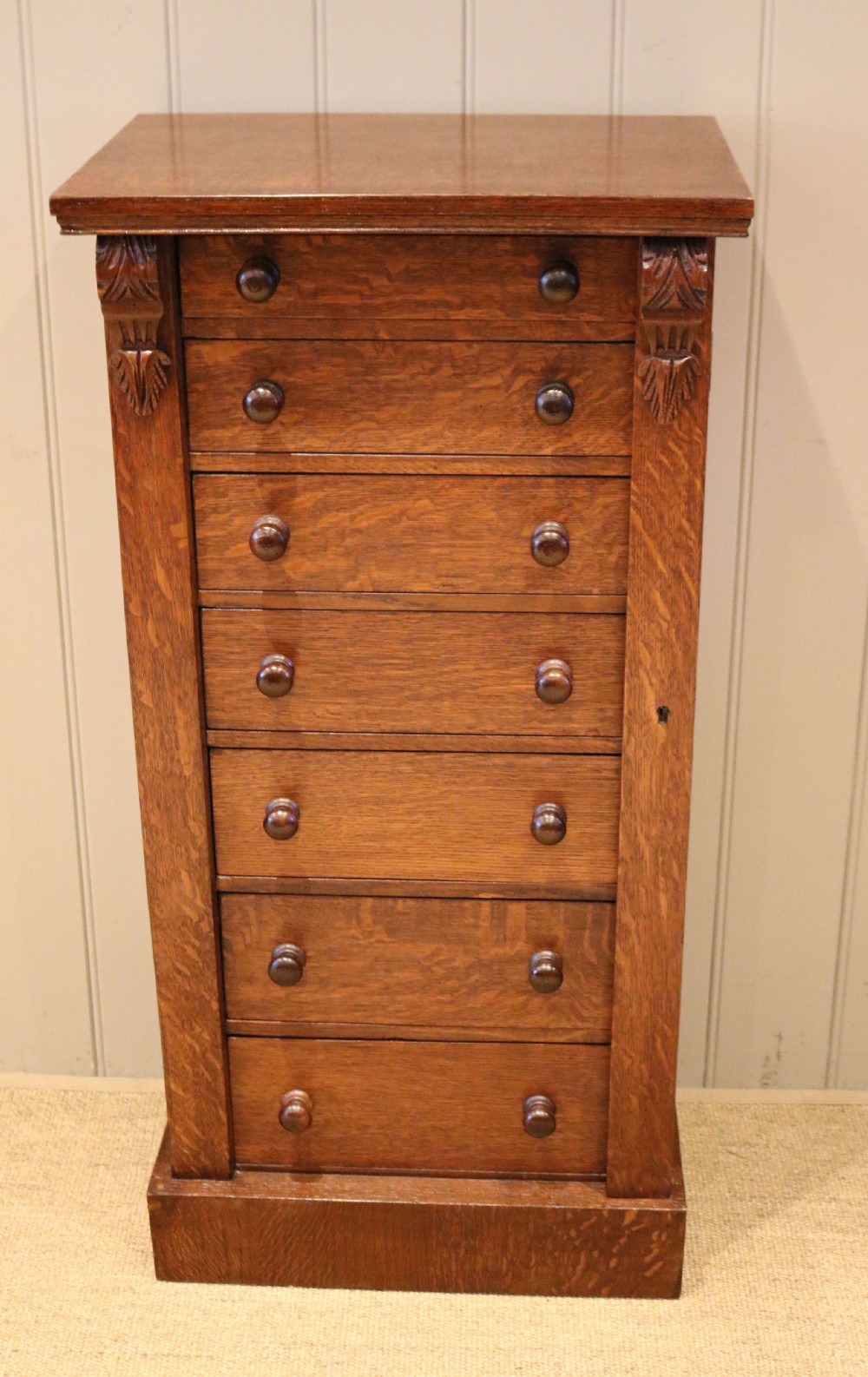 Victorian Oak Wellington Chest