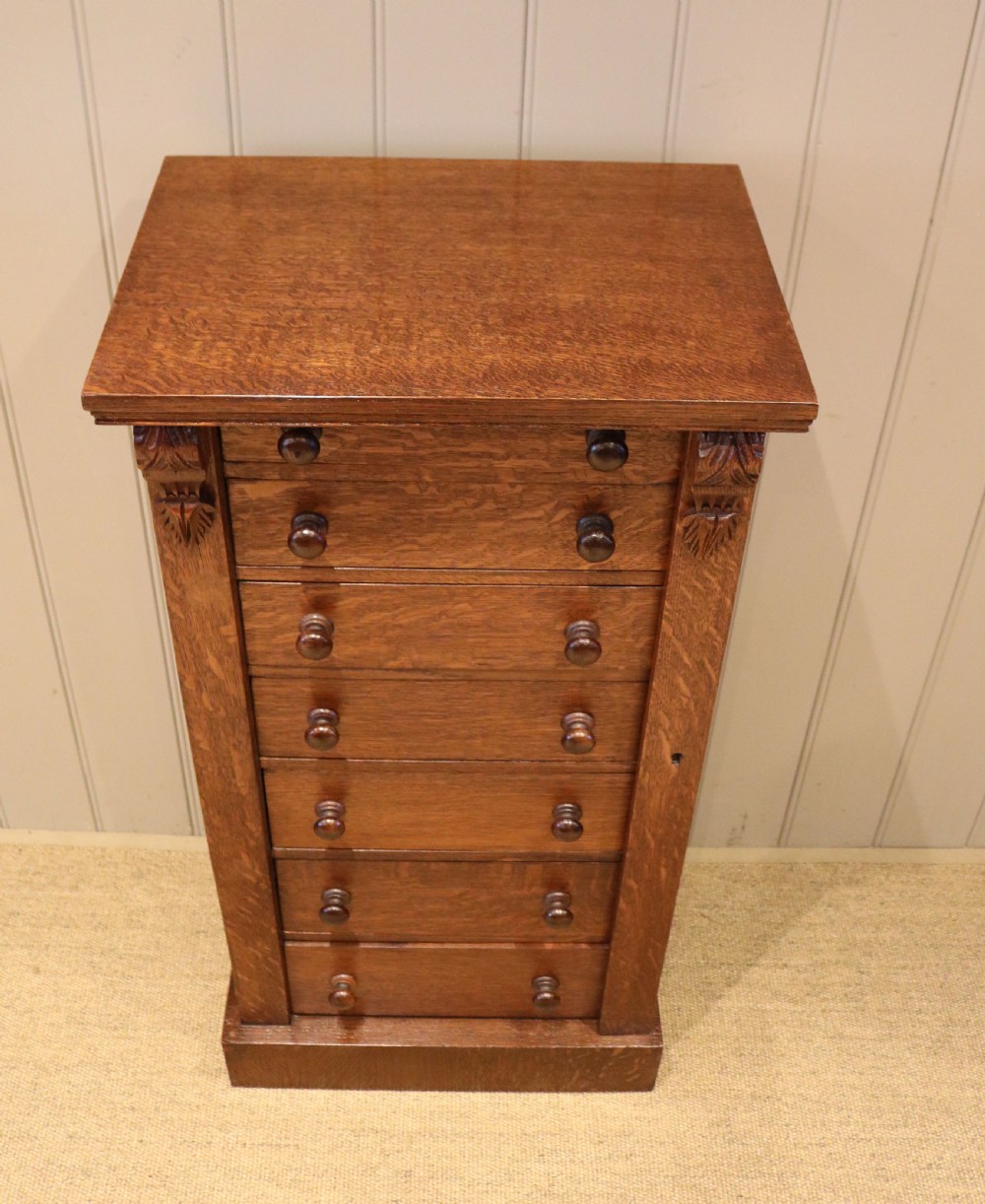 Victorian Oak Wellington Chest View V