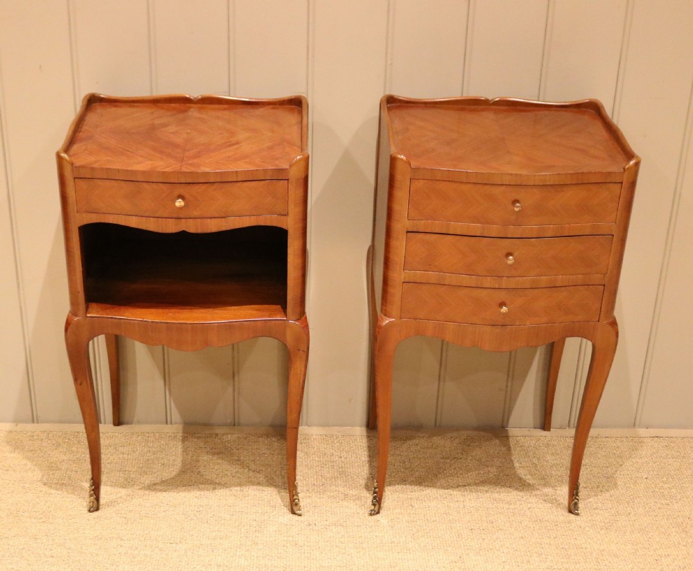 Pair Of Tulipwood Bedside Cabinets
