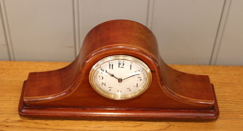 Edwardian Mahogany Napoleon Hat Mantel Clock View III