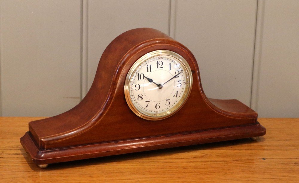 Edwardian Mahogany Napoleon Hat Mantel Clock View IV