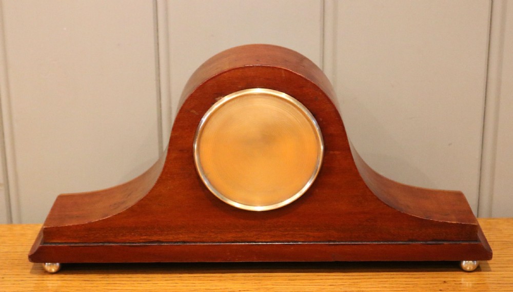 Edwardian Mahogany Napoleon Hat Mantel Clock View IX