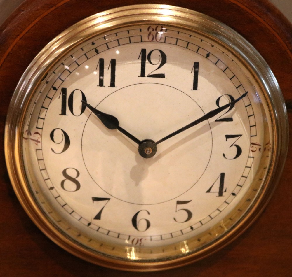 Edwardian Mahogany Napoleon Hat Mantel Clock View X