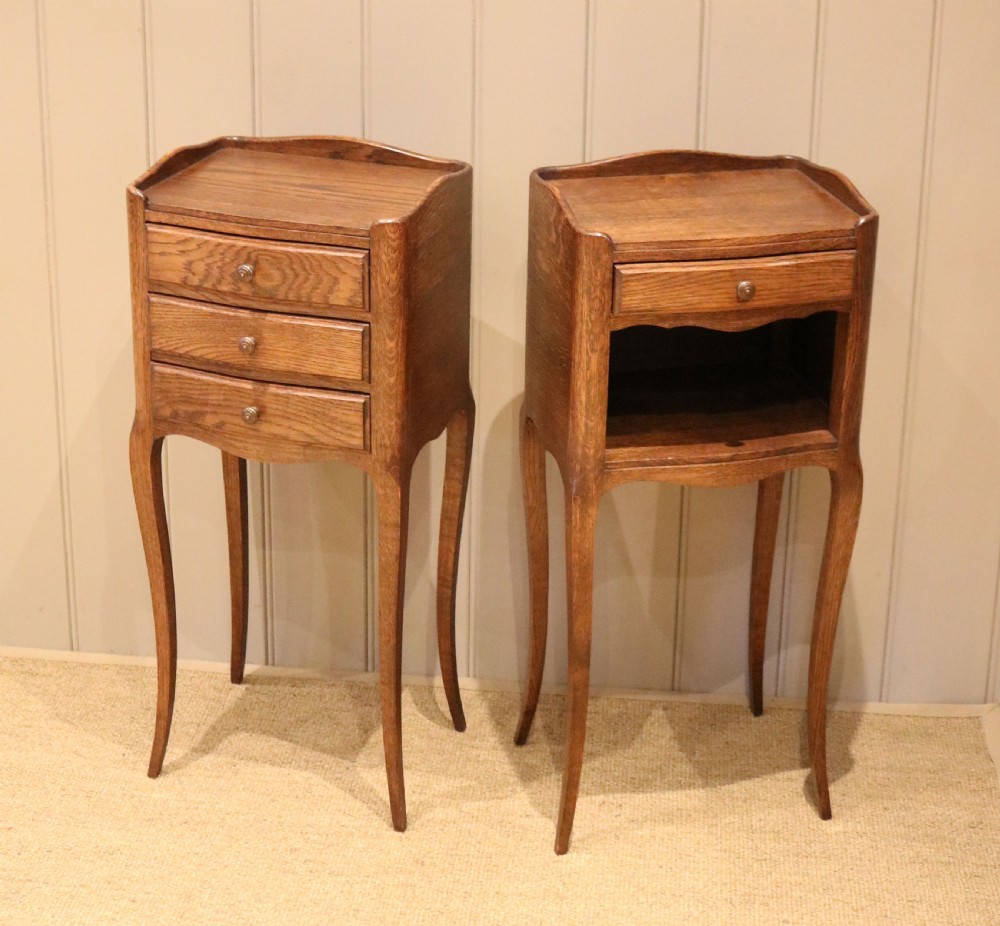 Pair Of French Oak Bedside Cabinets