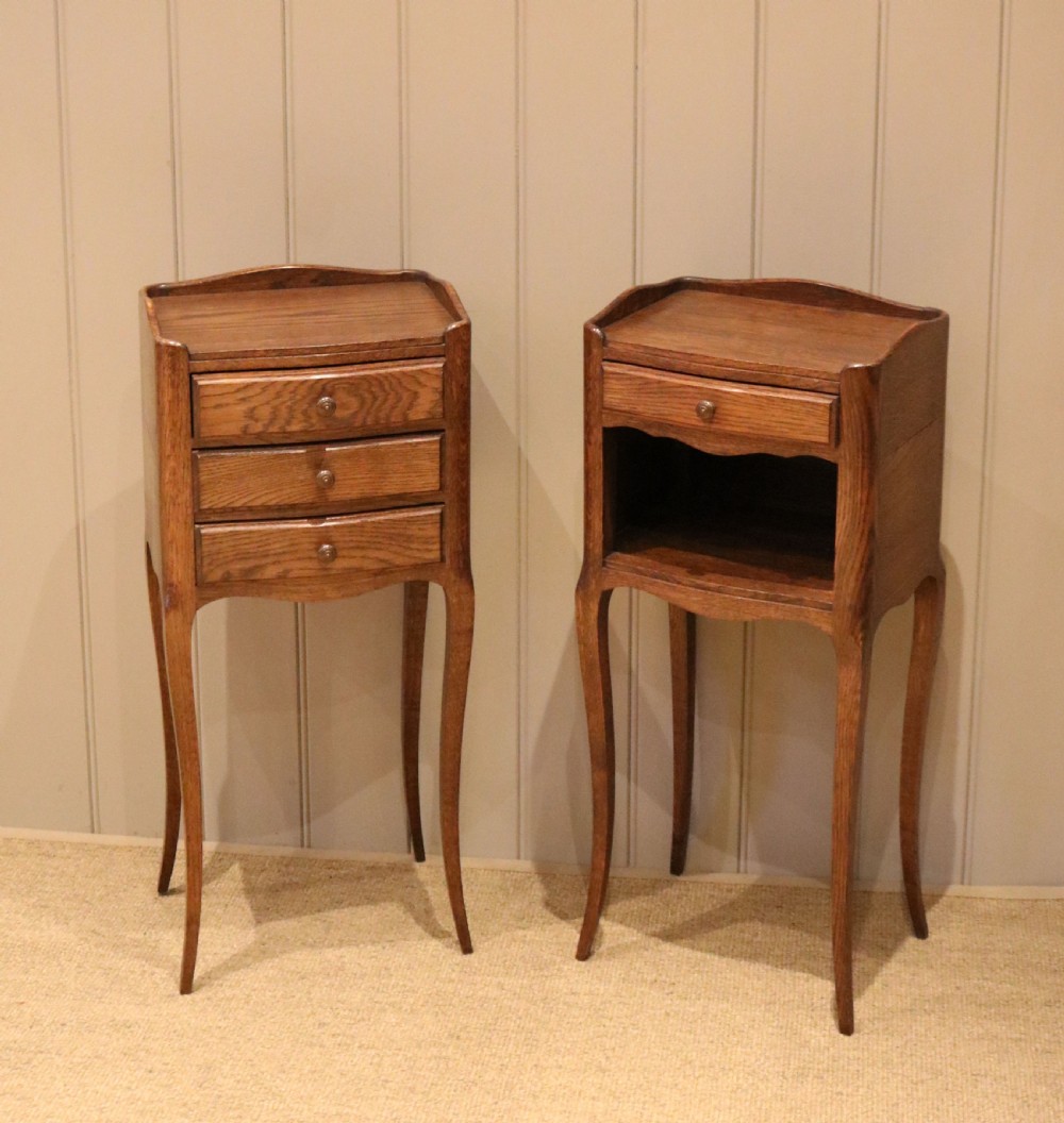 Pair Of French Oak Bedside Cabinets View V