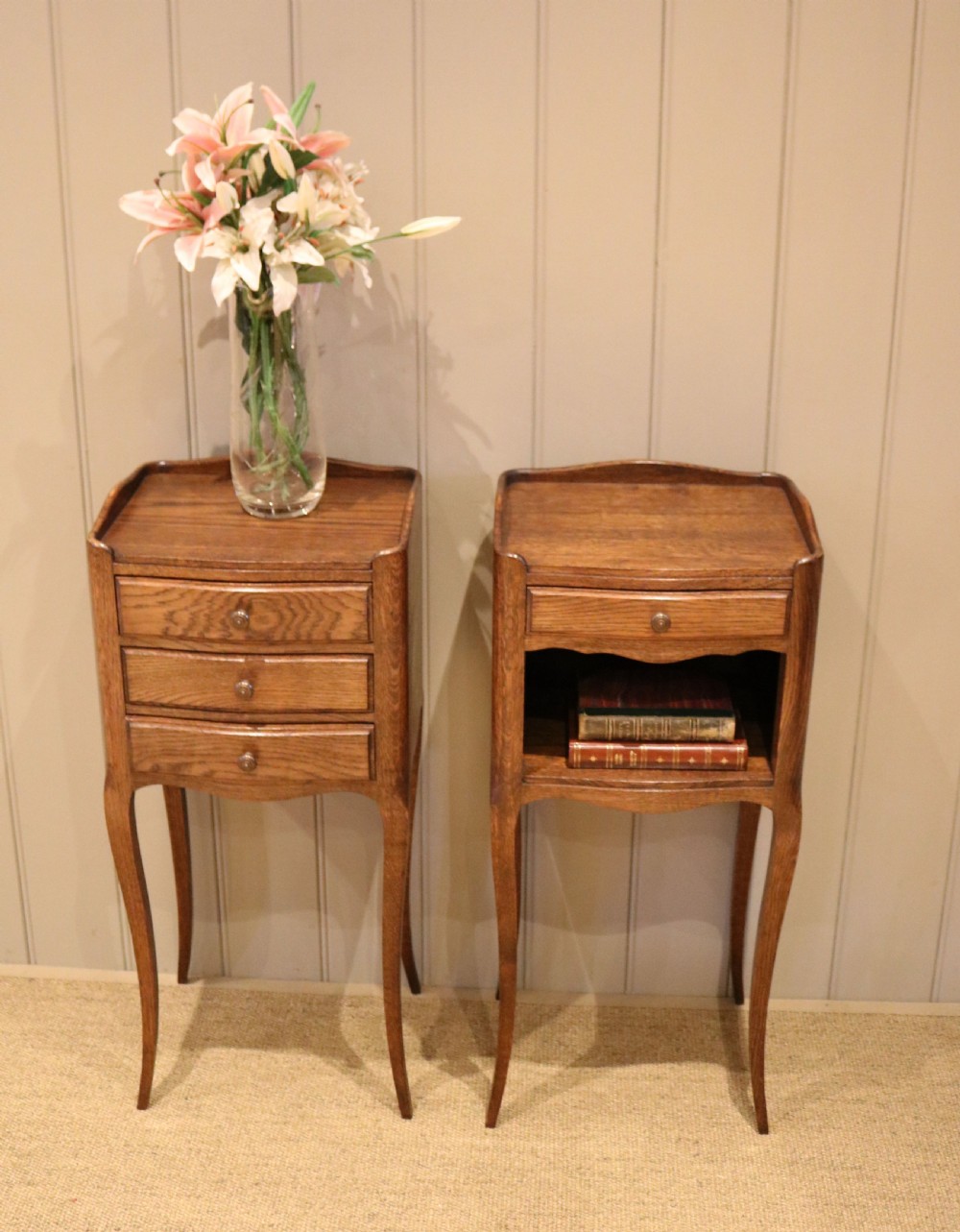 Pair Of French Oak Bedside Cabinets View VI