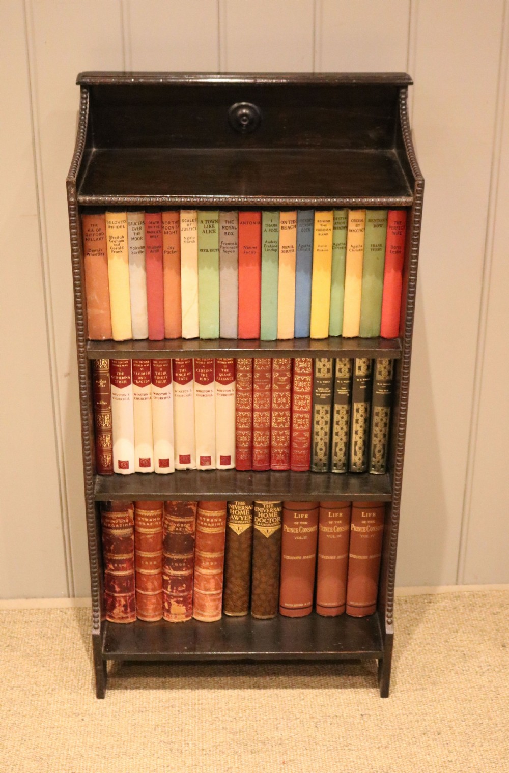 Dark Oak Open Bookcase