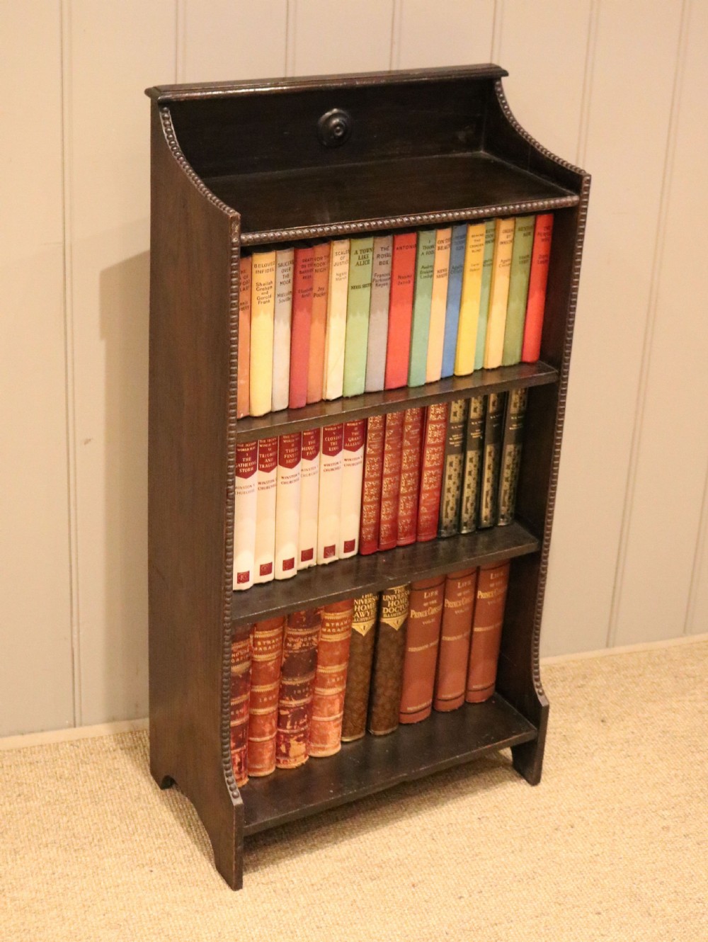 Dark Oak Open Bookcase View V