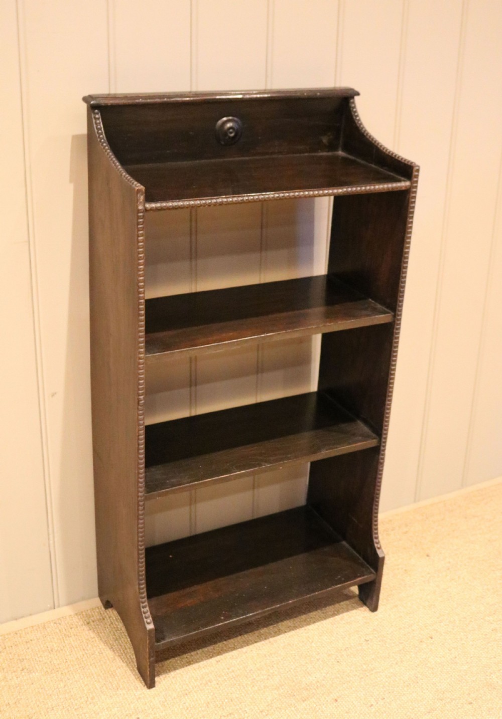 Dark Oak Open Bookcase View VI