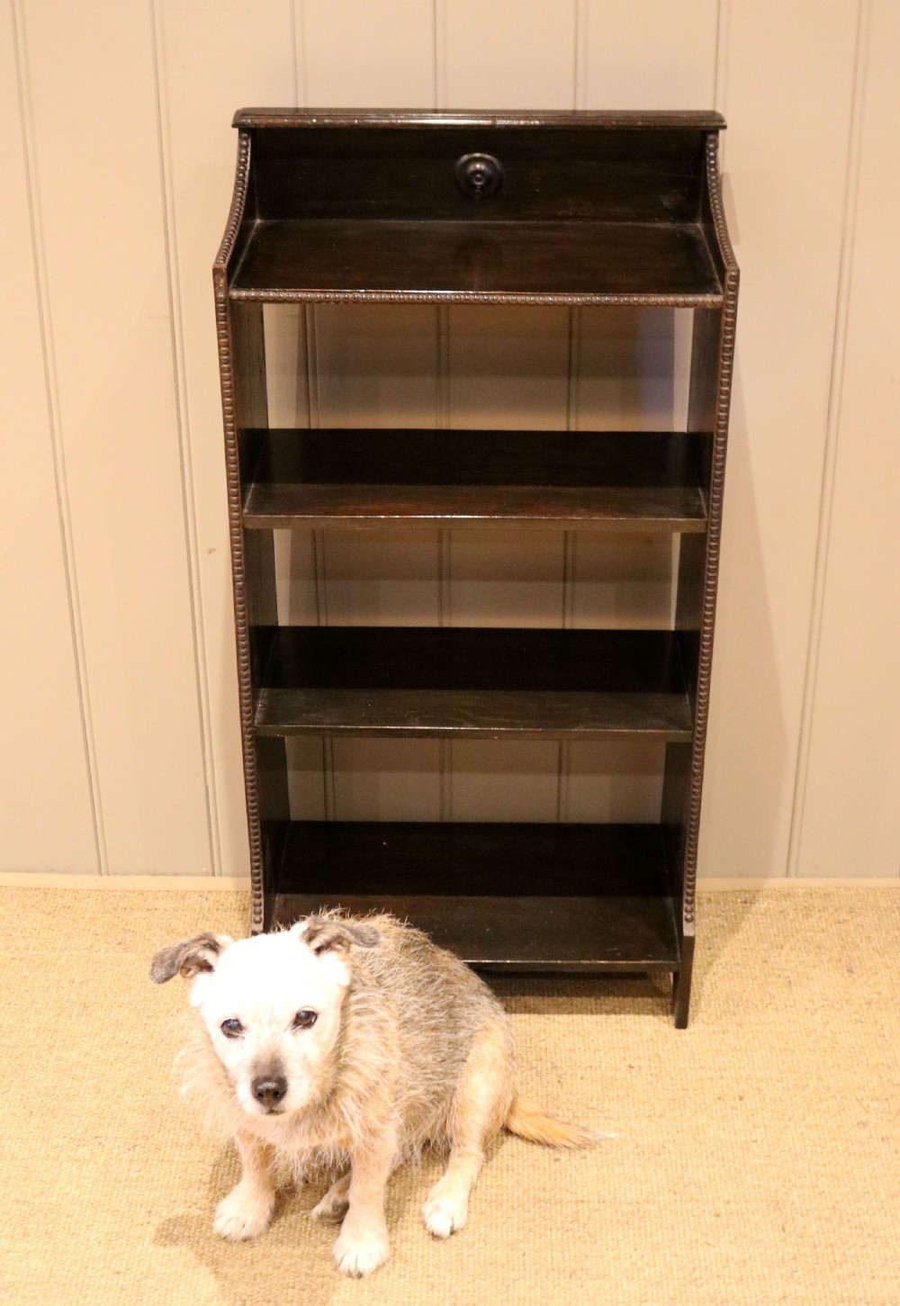 Dark Oak Open Bookcase View VIII