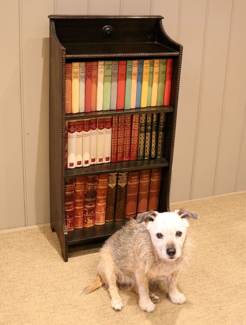 Dark Oak Open Bookcase View IX